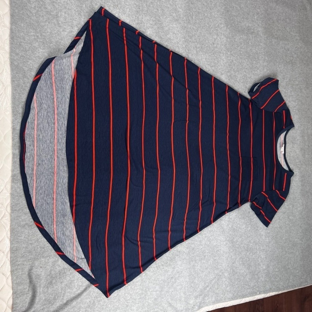 Lot of 2 A-line Striped Dresses w/Pockets LuluRoe Carley XS - Picture 2 of 15